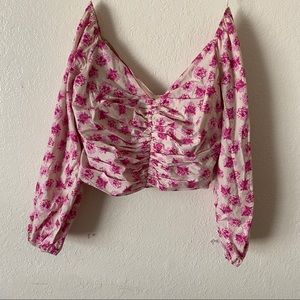 Off shoulder floral top